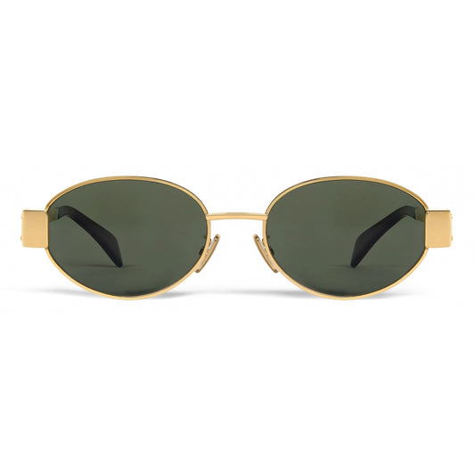 Lentes Céline Triomphe Metal 01 Gold Green